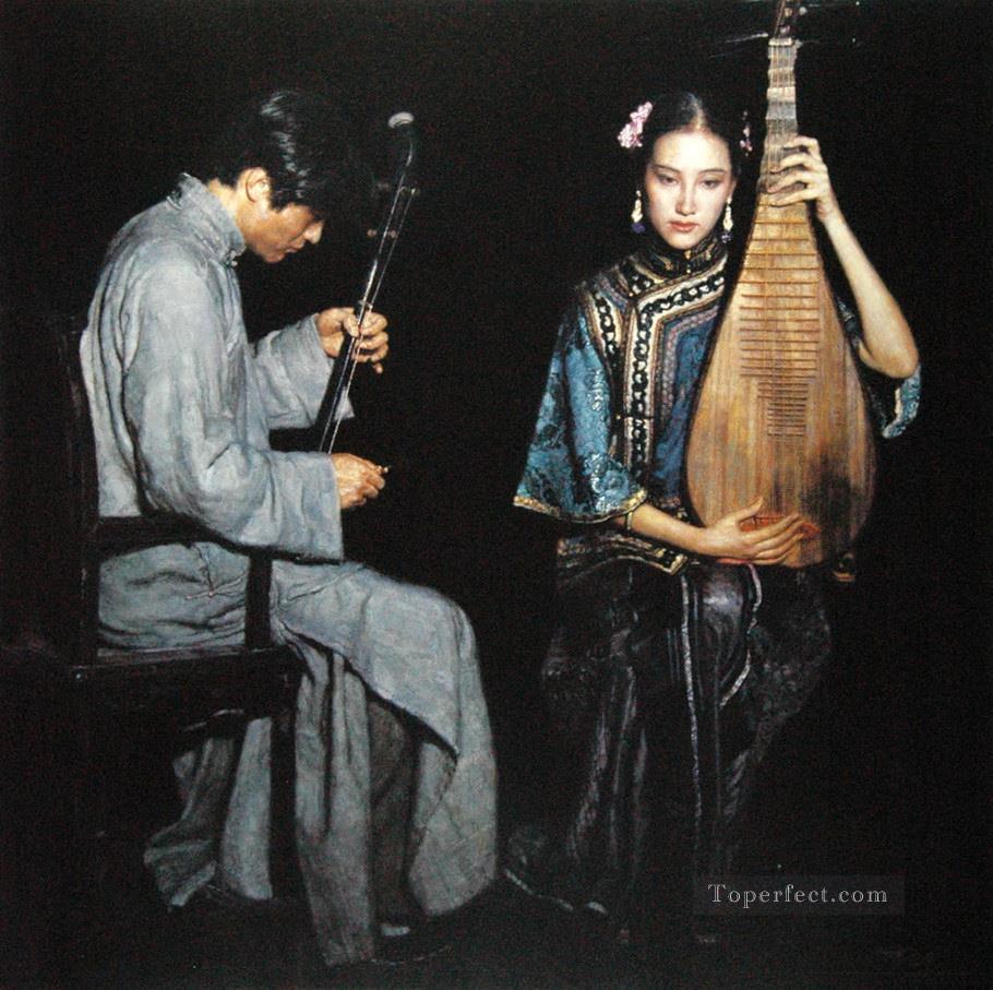 ラブソング 1995 中国のチェン・イーフェイ油絵